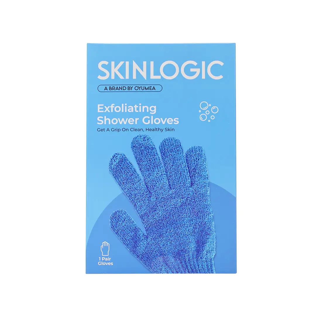 Skinlogic Exfoliating Shower Gloves (1 Pair | Blue)