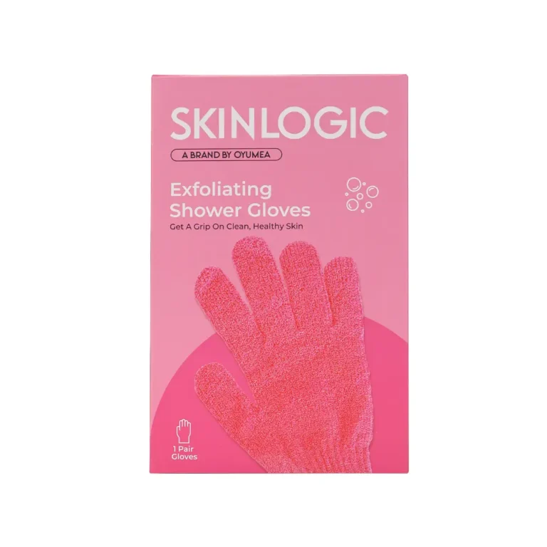 Skinlogic Exfoliating Shower Gloves (1 Pair | Pink)