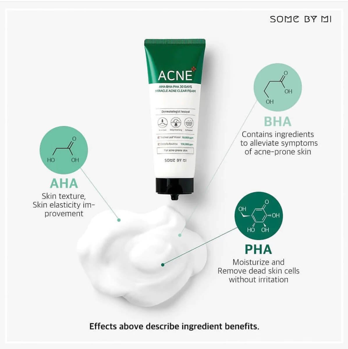 SOME BY MI AHA BHA PHA 30 Days Miracle Acne Clear Foam