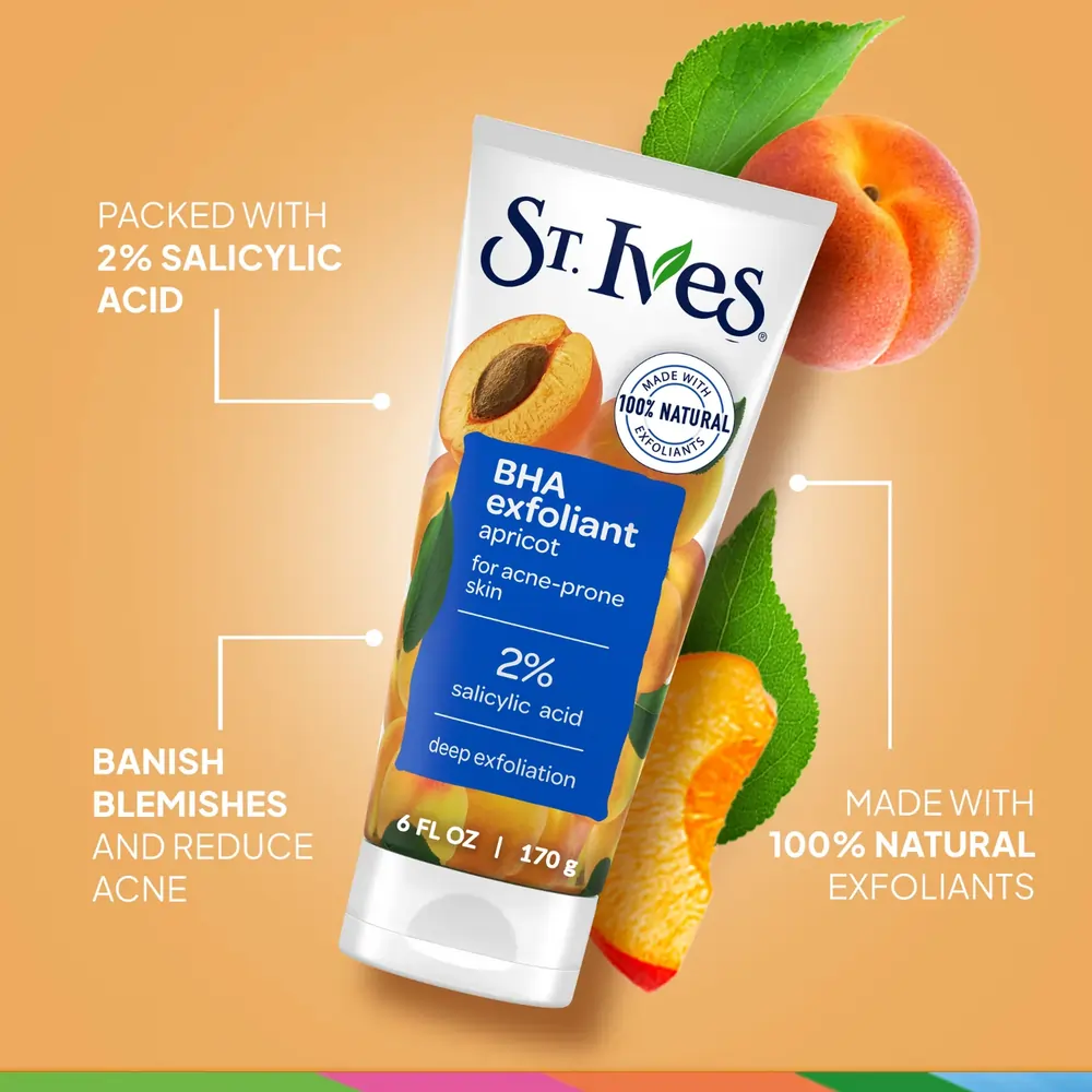 St. Ives BHA Exfoliating Apricot For Acne-Prone Skin (170g | USA)