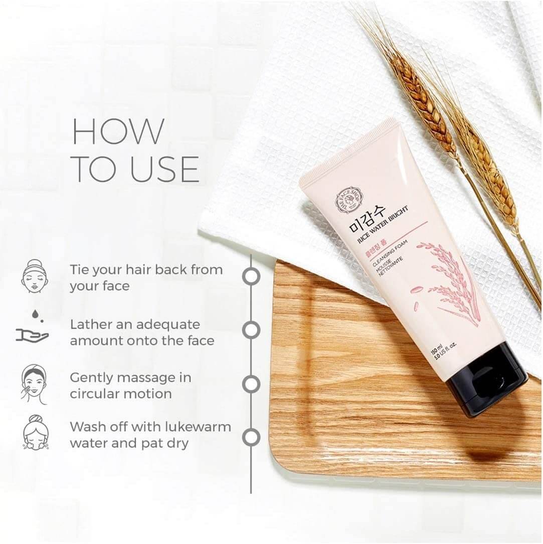 THE FACE SHOP Rice Water Bright Foaming Cleanser 150ml