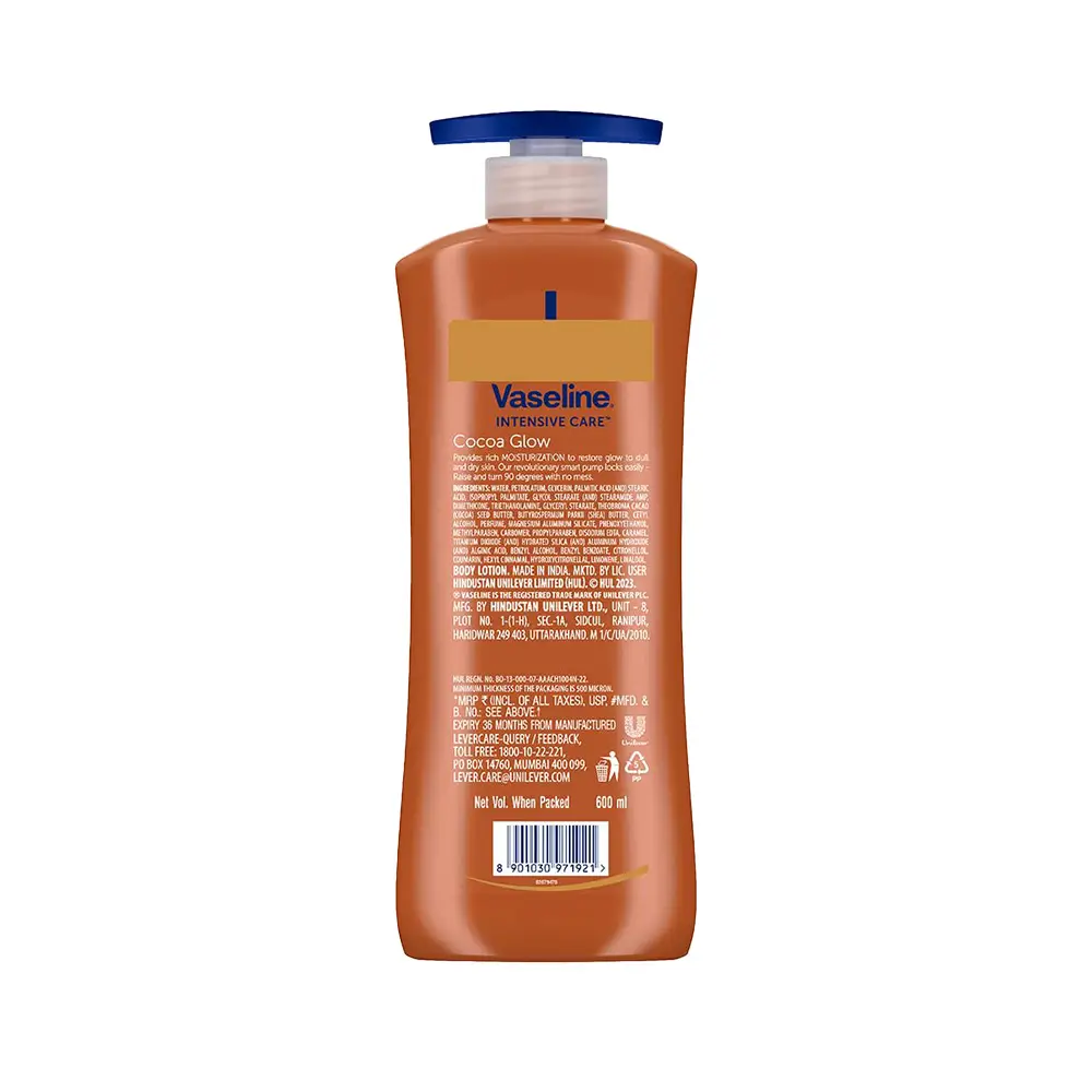 VASELINE Intensive Care Cocoa Glow Body Lotion (600ml | India)