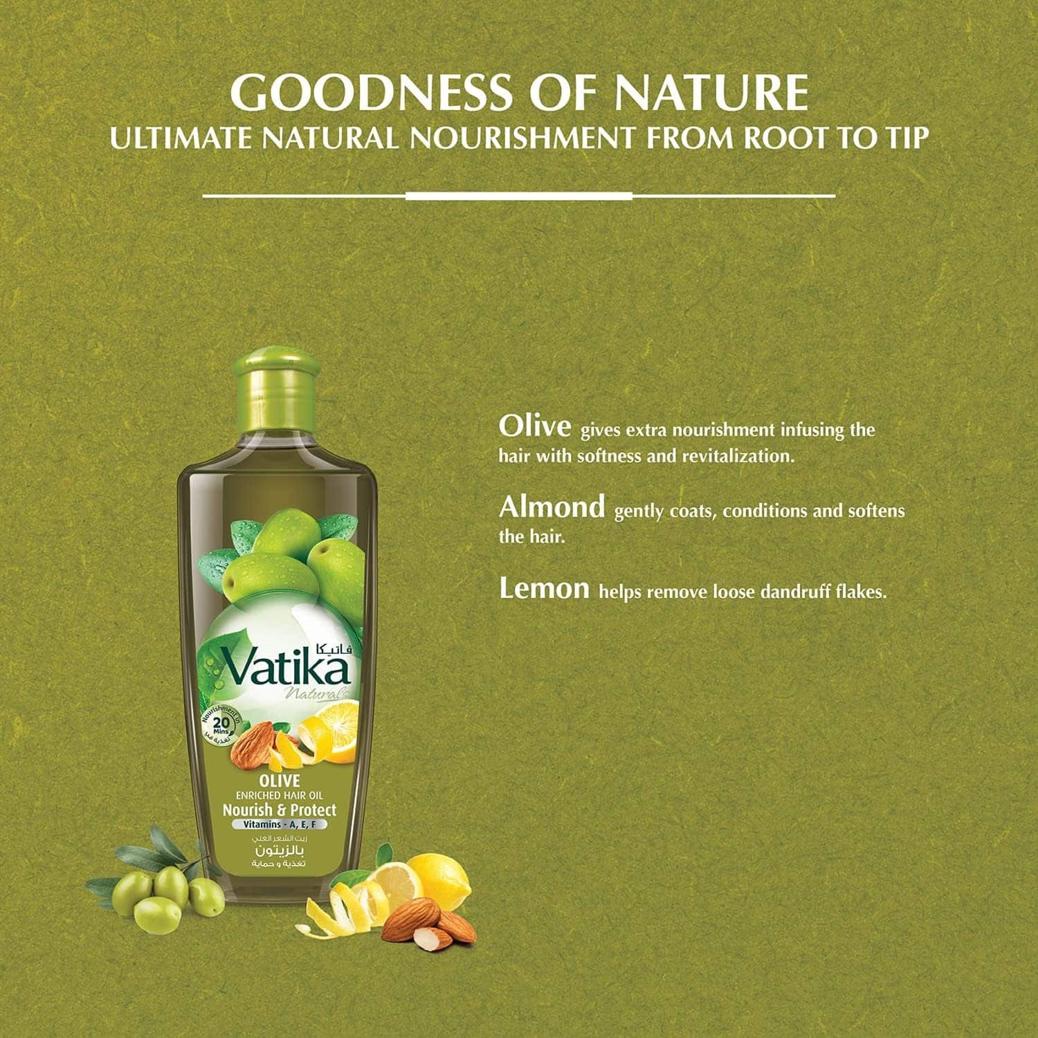 VATIKA NATURALS Olive Enriched Hair Oil 300ml