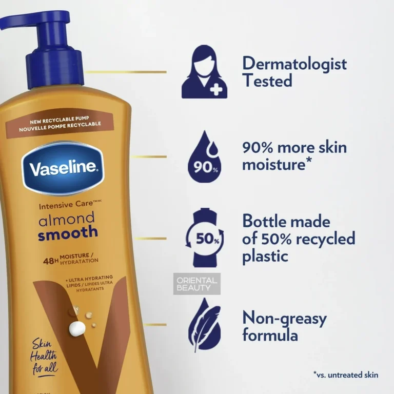 Vaseline Intensive Care Almond Smooth Body Lotion (600ml | USA)