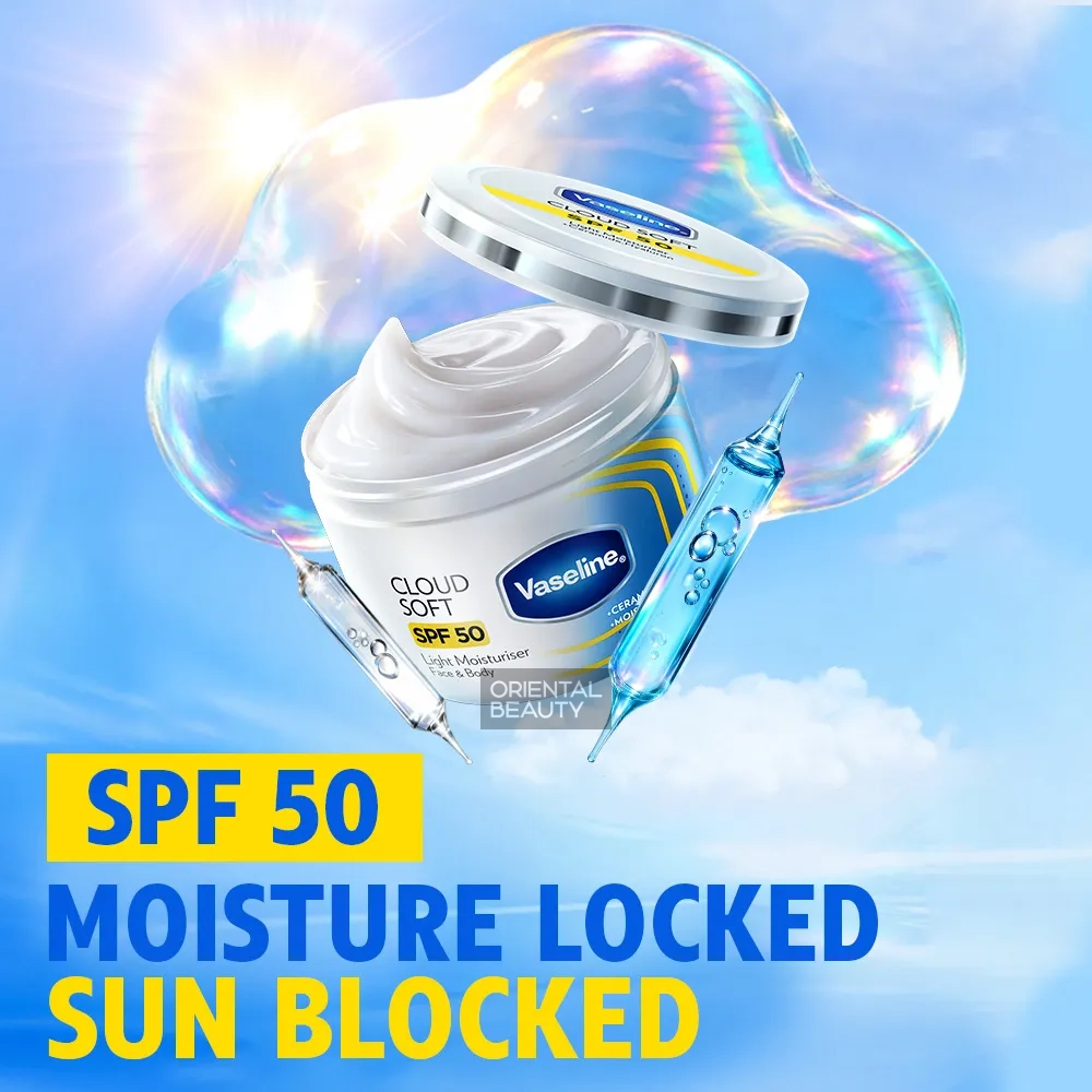 Vaseline Cloud Soft SPF 50 Light Moisturiser (100ml | India)