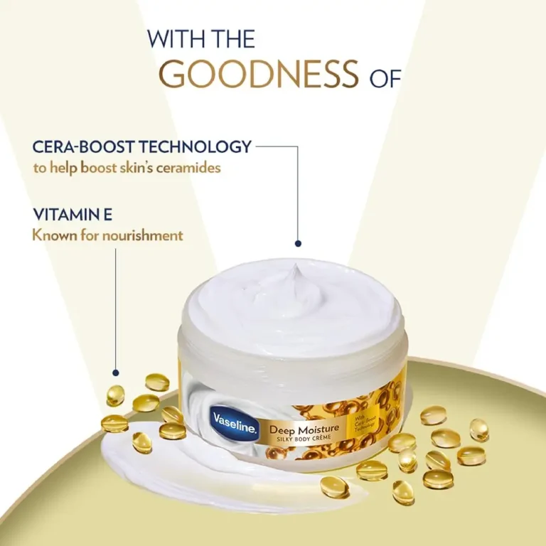 Vaseline Deep Moisture Silky Body Creme (180g | India)