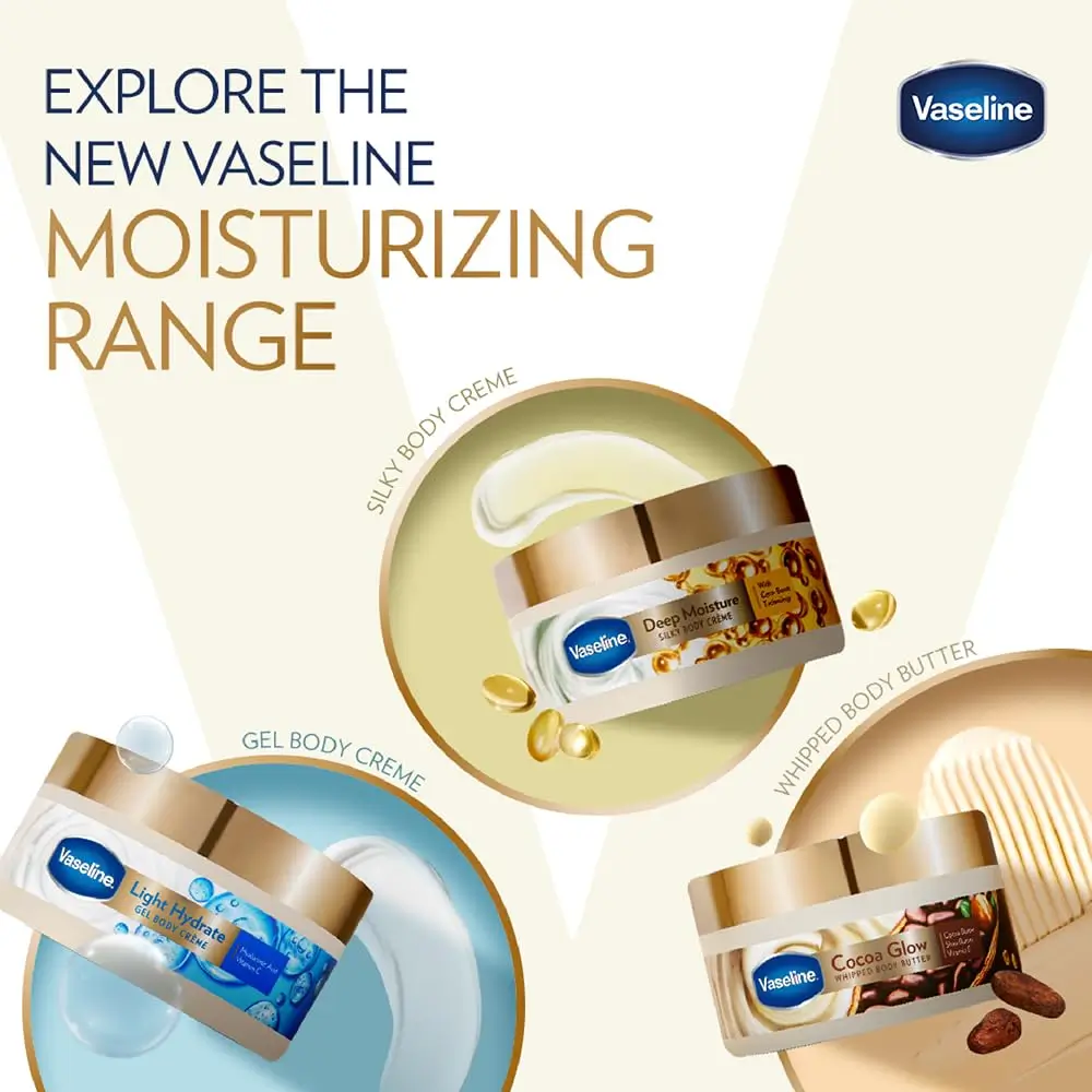 Vaseline Cocoa Glow Whipped Body Butter (180g | India)
