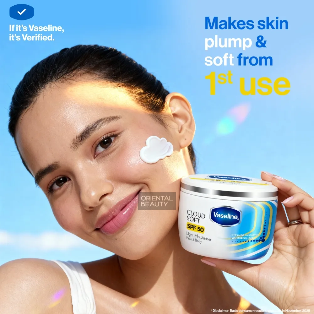Vaseline Cloud Soft SPF 50 Light Moisturiser (100ml | India)