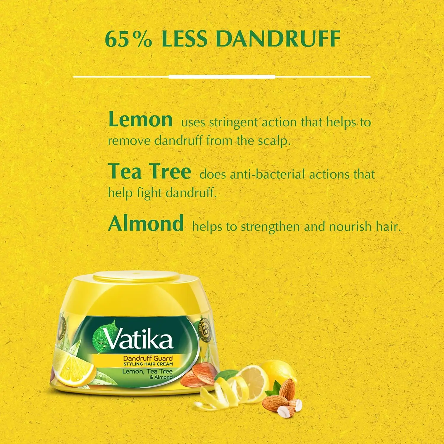 Vatika Dandruff Guard Styling Hair Cream (140ml | UAE)