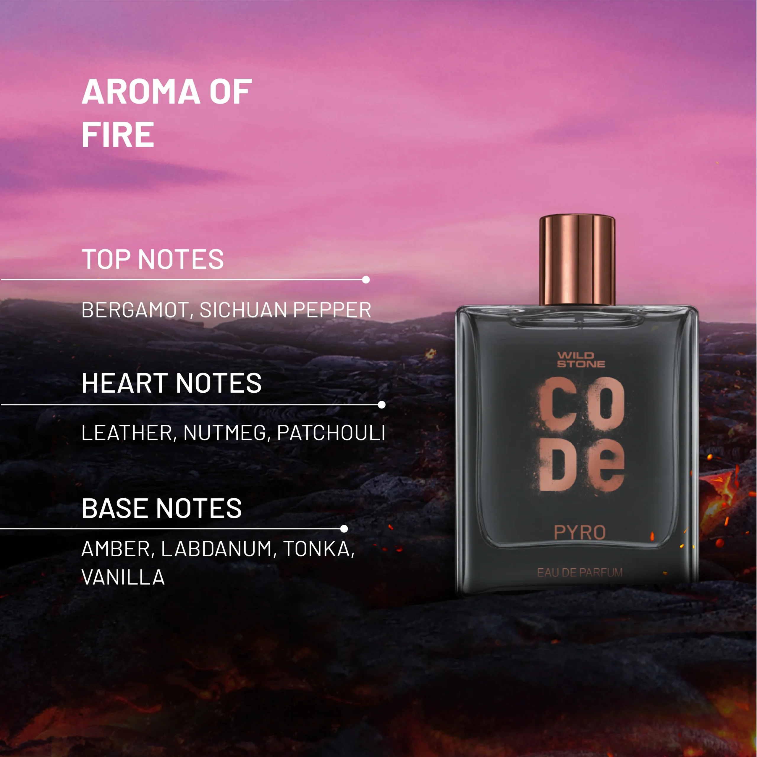 Wild Stone CODE PYRO Luxury Perfume for Men 100ml