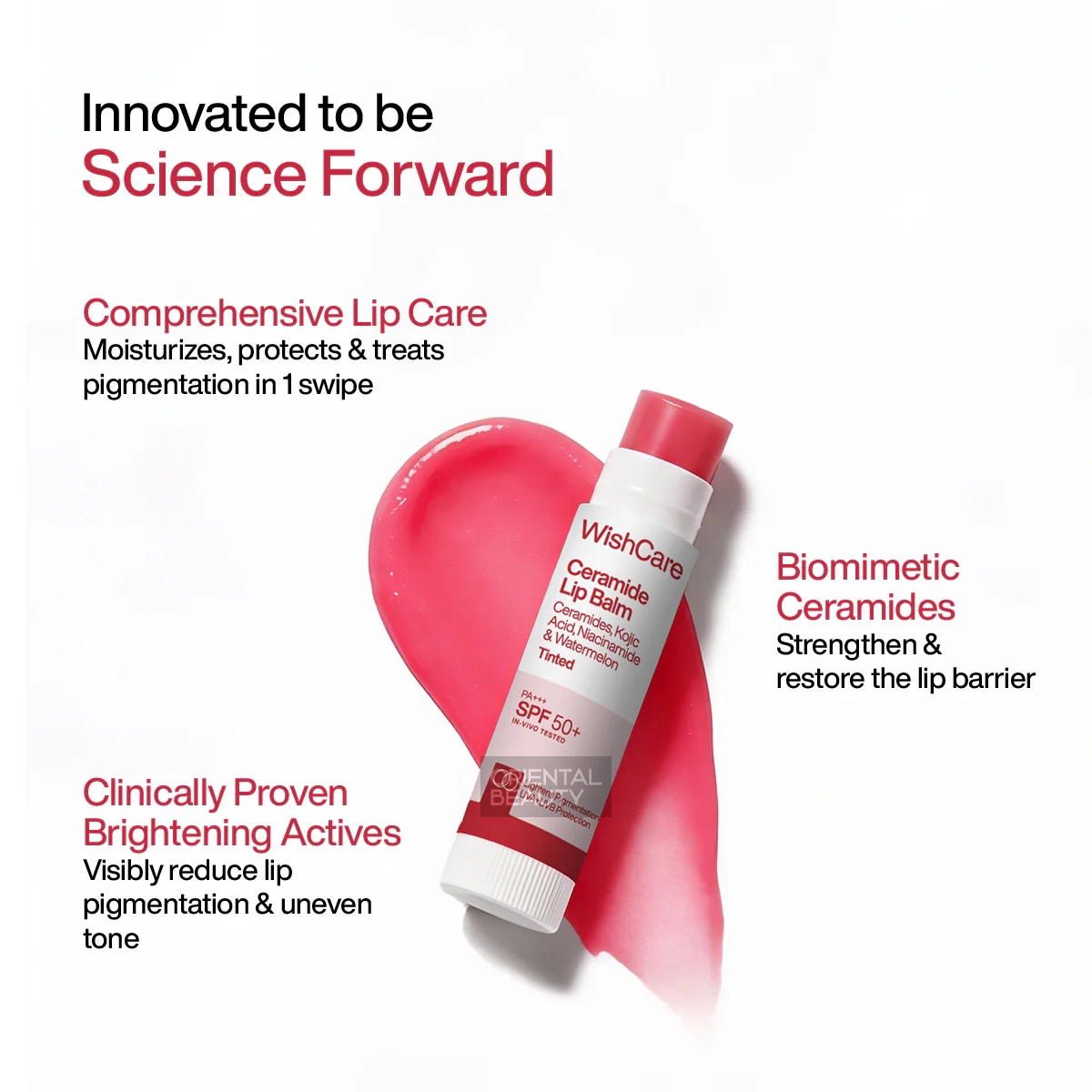 WishCare Ceramide Lip Balm SPF 50 PA++ Tinted
