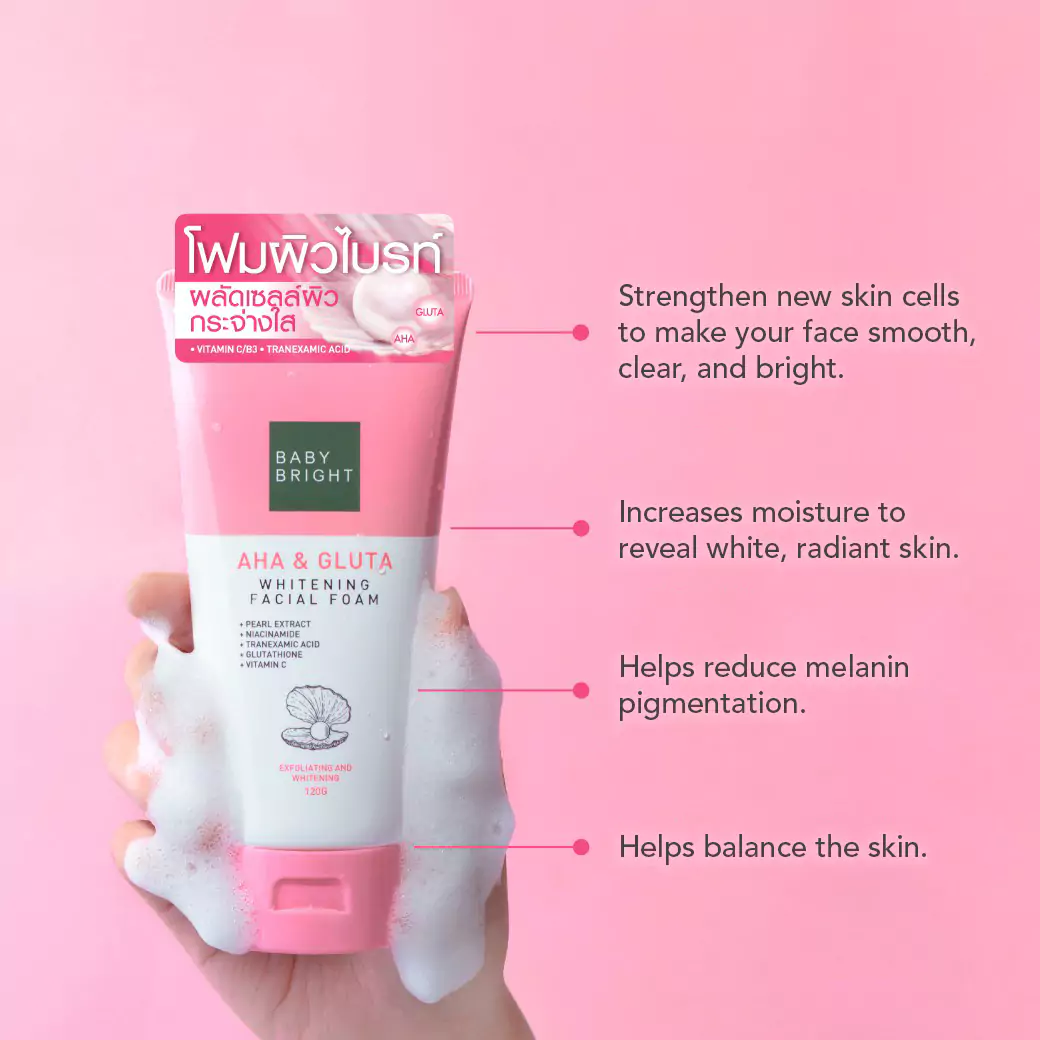 BABY BRIGHT AHA Gluta Whitening Facial Foam