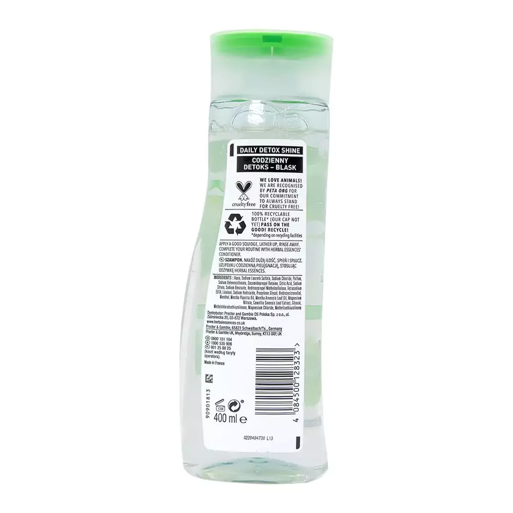 HERBAL ESSENCES Daily Detox Shine White Tea & Mint Shampoo