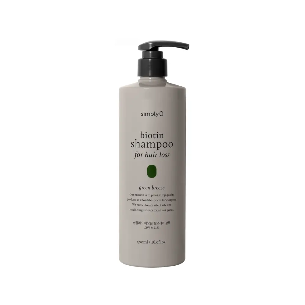 simplyO Biotin Shampoo for Hair Loss Green Breeze 500ml